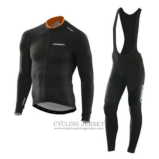 2020 Cycling Jersey Orbea Black Long Sleeve And Bib Tight