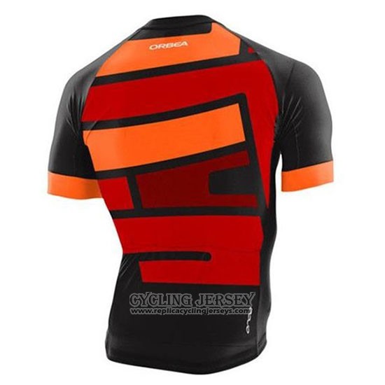 2020 Cycling Jersey Orbea Black Orange Red Short Sleeve And Bib Short