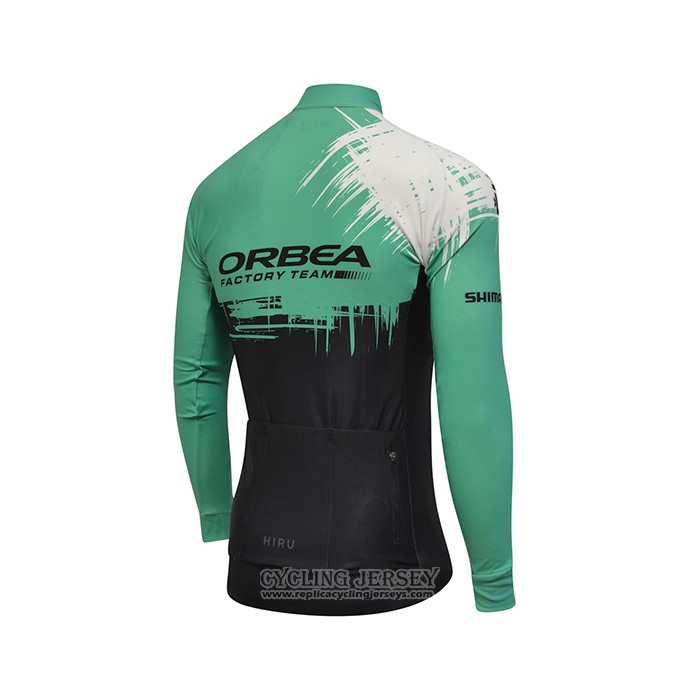 2021 Cycling Jersey Orbea Black Green Long Sleeve And Bib Tight