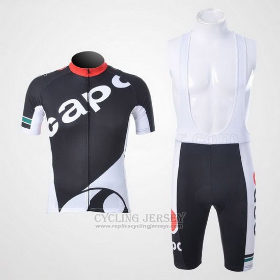 2011 Cycling Jersey Capo Black Short Sleeve and Bib Short