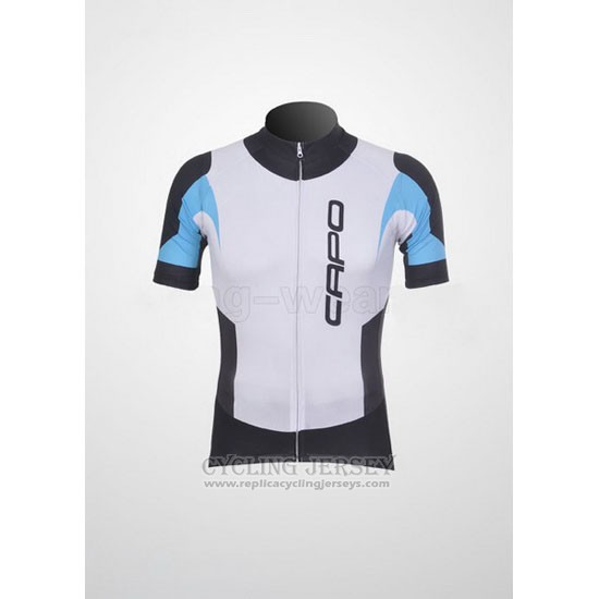 2011 Cycling Jersey Capo Black and White Short Sleeve and Bib Short