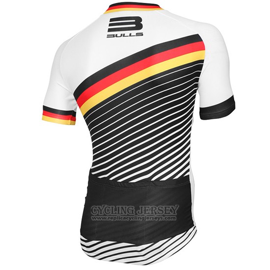 2015 Cycling Jersey Bulls White and Black Short Sleeve and Bib Short