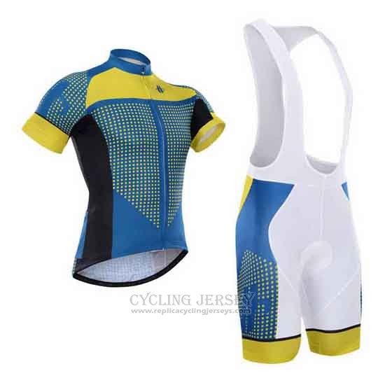 2015 Cycling Jersey Hincapie Blue and Yellow Short Sleeve and Bib Short