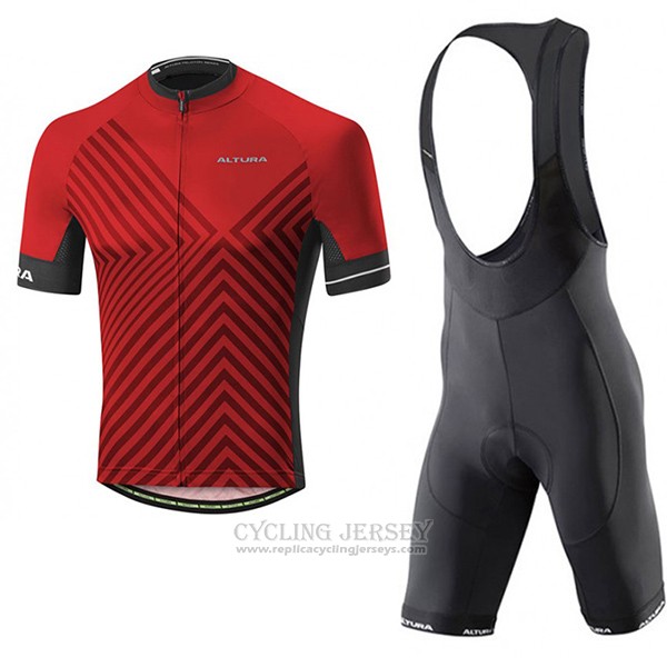 2017 Cycling Jersey Altura Peloton Red Short Sleeve and Bib Short