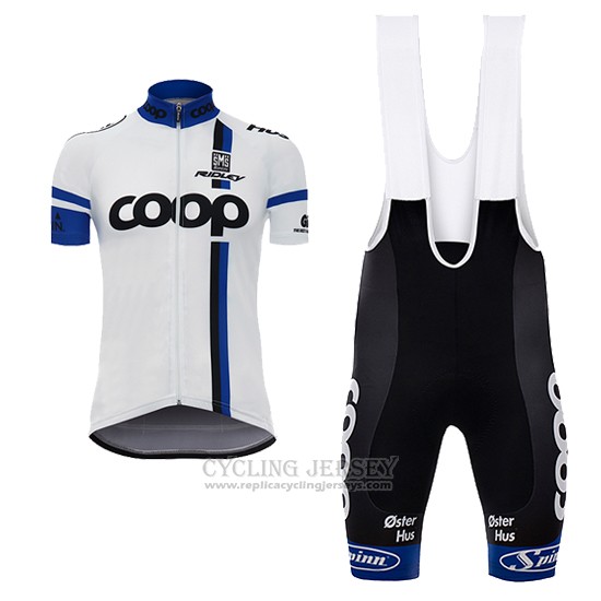 2017 Cycling Jersey Coop White Short Sleeve and Bib Short