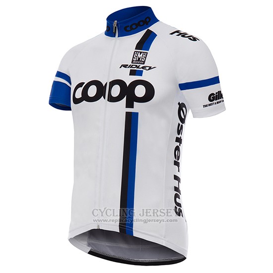 2017 Cycling Jersey Coop White Short Sleeve and Bib Short
