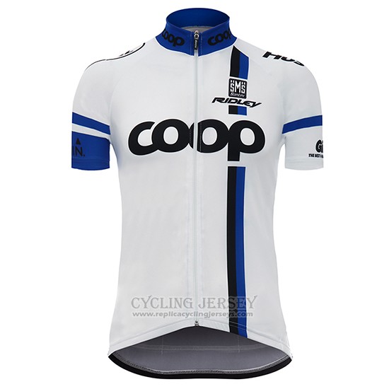 2017 Cycling Jersey Coop White Short Sleeve and Bib Short