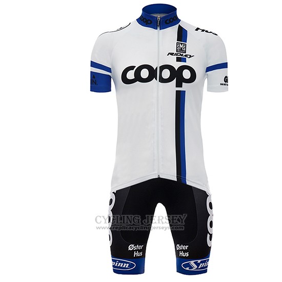 2017 Cycling Jersey Coop White Short Sleeve and Bib Short