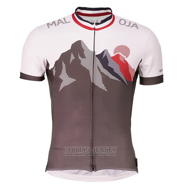2017 Cycling Jersey Maloja Marron Short Sleeve and Bib Short