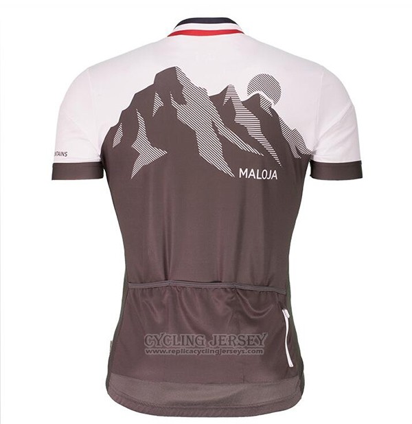 2017 Cycling Jersey Maloja Marron Short Sleeve and Bib Short