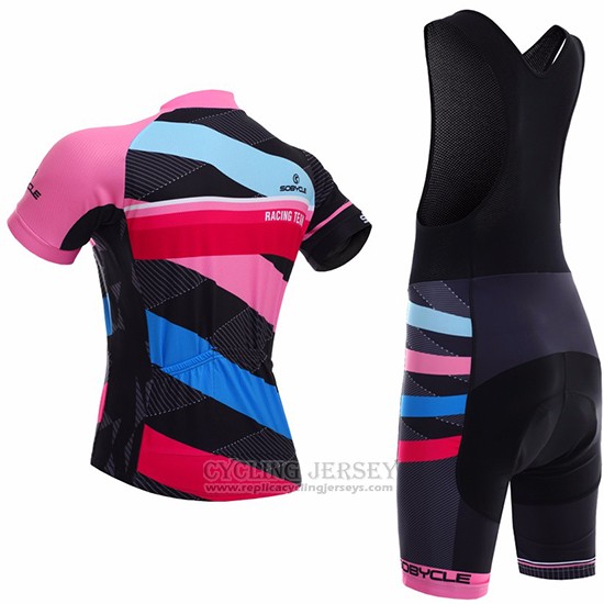 2017 Cycling Jersey Sobycle Black Short Sleeve and Bib Short
