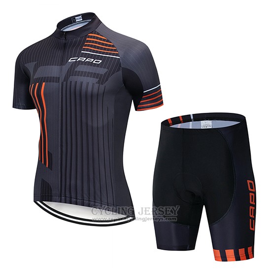 2018 Cycling Jersey Capo Black Gray Orange Short Sleeve and Bib Short