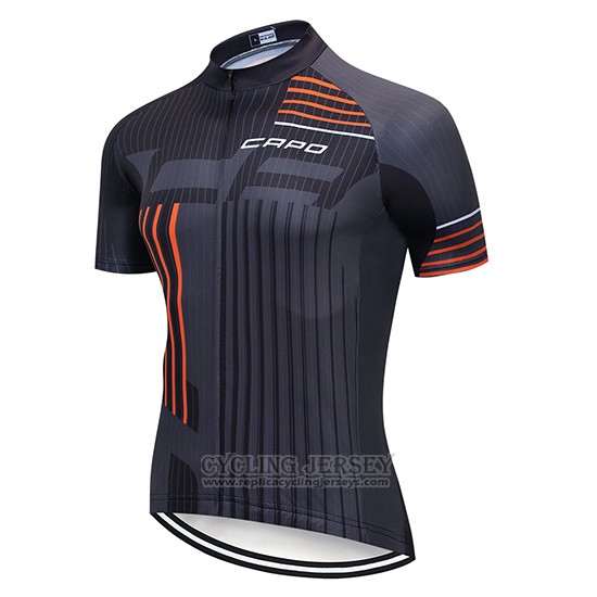 2018 Cycling Jersey Capo Black Gray Orange Short Sleeve and Bib Short