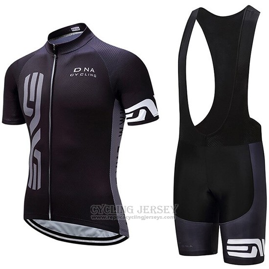 2019 Cycling Jersey Dna Black Short Sleeve and Bib Short