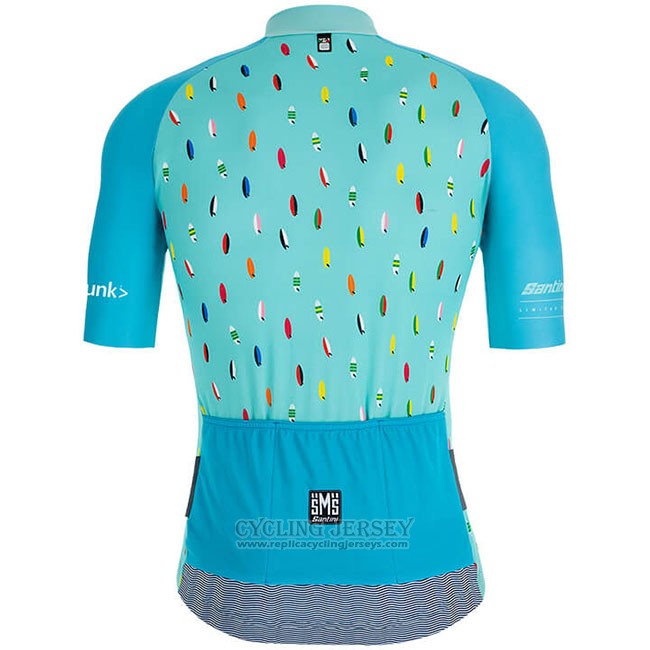 2019 Cycling Jersey Richie Sky Blue Short Sleeve and Bib Short