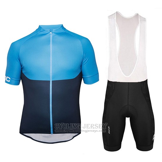 2018 Cycling Jersey POC Essential XC Blue and Black Short Sleeve and Bib Short