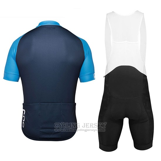 2018 Cycling Jersey POC Essential XC Blue and Black Short Sleeve and Bib Short