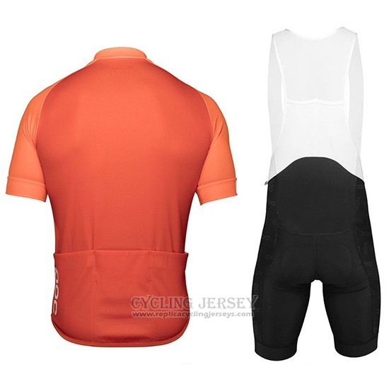 2018 Cycling Jersey POC Orange Short Sleeve and Bib Short