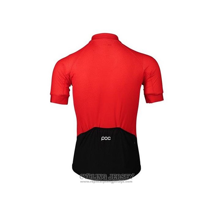 2020 Cycling Jersey POC Red Black Short Sleeve And Bib Short