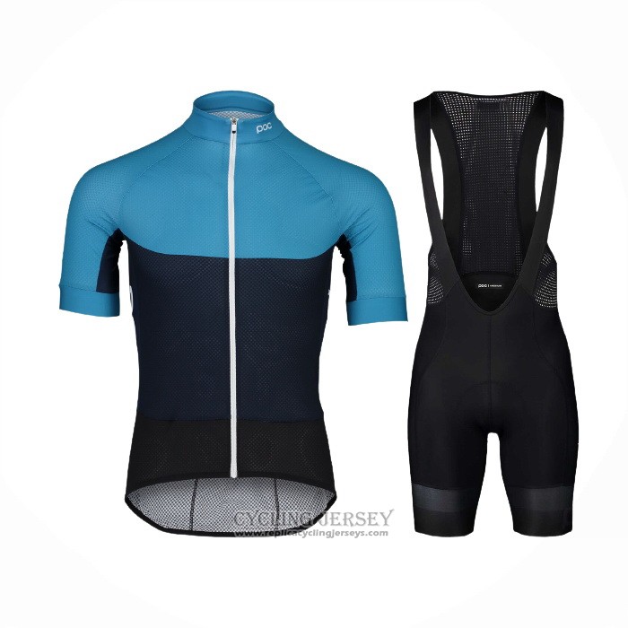 2021 Cycling Jersey Poc Blue Short Sleeve And Bib Short