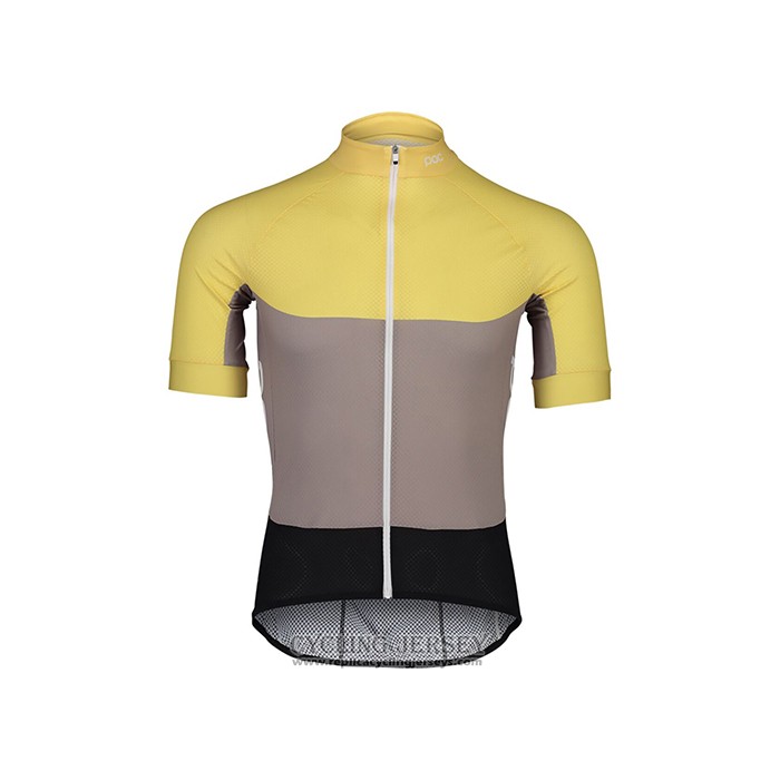 2021 Cycling Jersey Poc Yellow Short Sleeve And Bib Short
