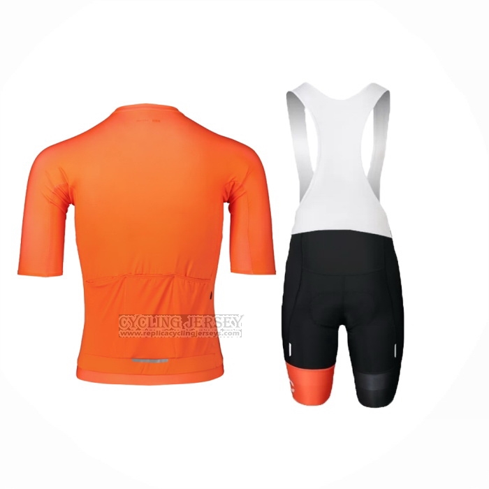 2024 Cycling Jersey POC Orange Short Sleeve And Bib Short