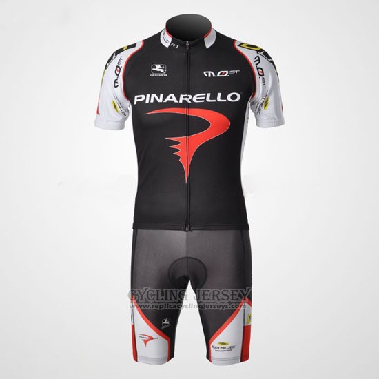 2010 Cycling Jersey Pinarello Black and Red Short Sleeve and Bib Short