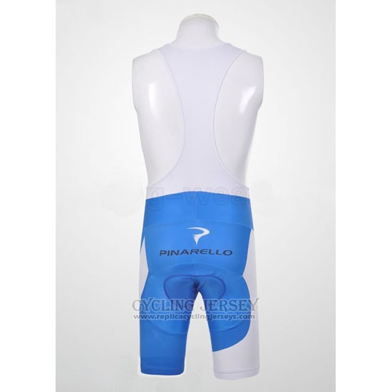 2011 Cycling Jersey Pinarello Sky Blue and White Short Sleeve and Bib Short