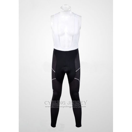 2012 Cycling Jersey Pinarello Black and White Long Sleeve and Bib Tight