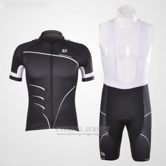 2012 Cycling Jersey Pinarello Black and White Short Sleeve and Bib Short