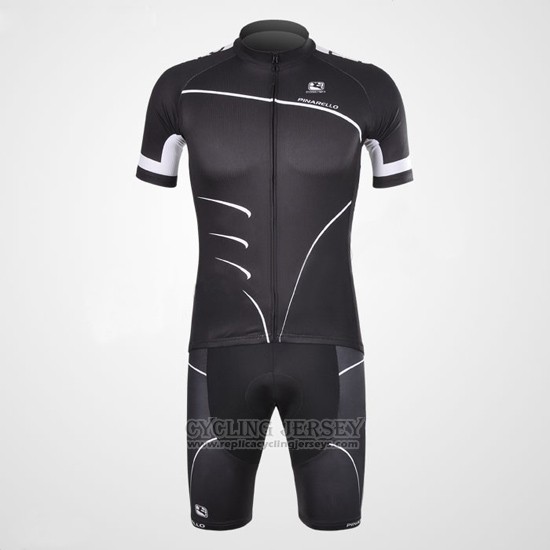 2012 Cycling Jersey Pinarello Black and White Short Sleeve and Bib Short