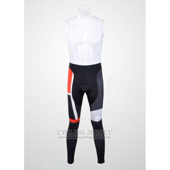 2012 Cycling Jersey Pinarello Red and White Long Sleeve and Bib Tight