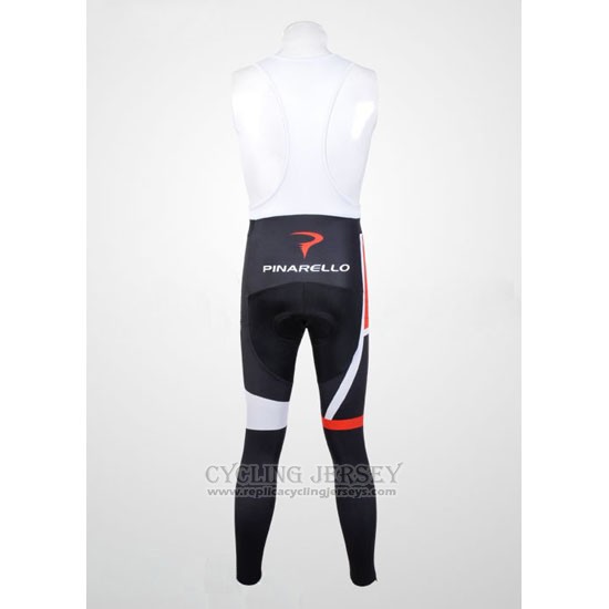 2012 Cycling Jersey Pinarello Red and White Long Sleeve and Bib Tight