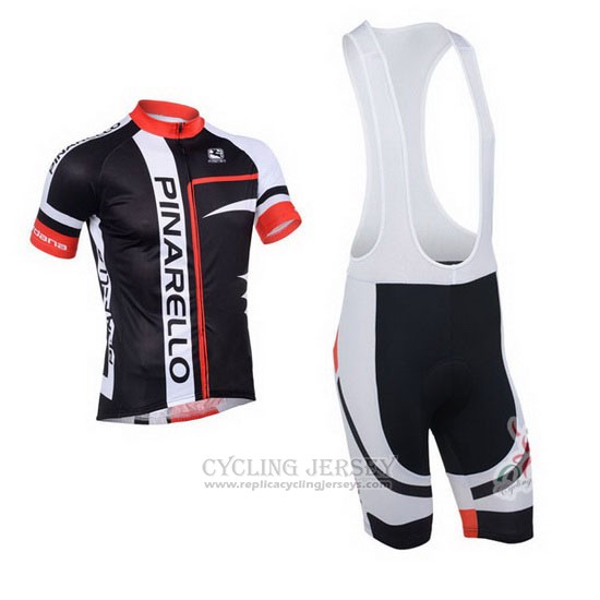 2013 Cycling Jersey Pinarello Black and Red Short Sleeve and Bib Short