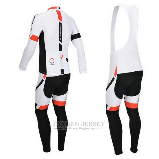 2013 Cycling Jersey Pinarello Black and White Long Sleeve and Bib Tight