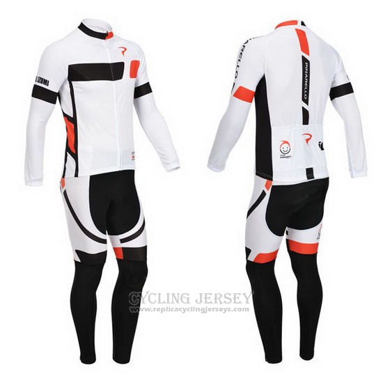 2013 Cycling Jersey Pinarello Black and White Long Sleeve and Bib Tight