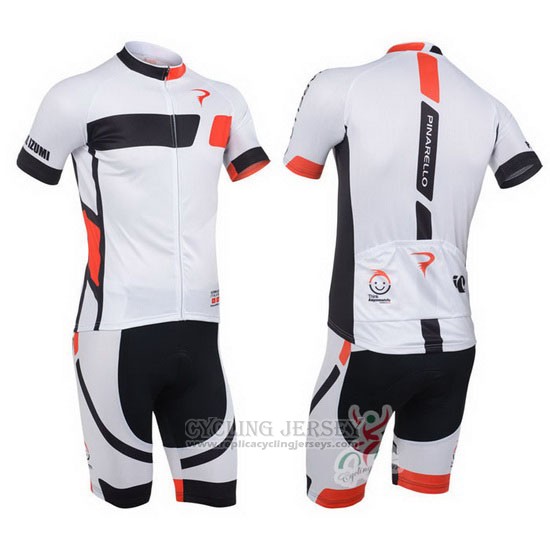 2013 Cycling Jersey Pinarello Black and White Short Sleeve and Bib Short