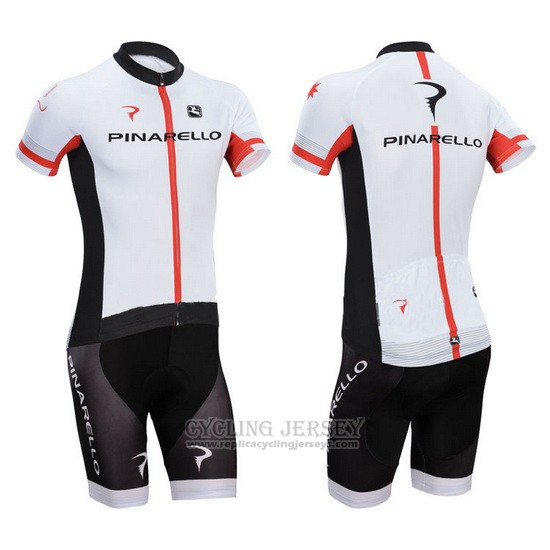 2014 Cycling Jersey Pinarello Black and White Short Sleeve and Bib Short