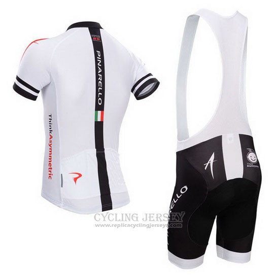 2014 Cycling Jersey Pinarello White Short Sleeve and Bib Short