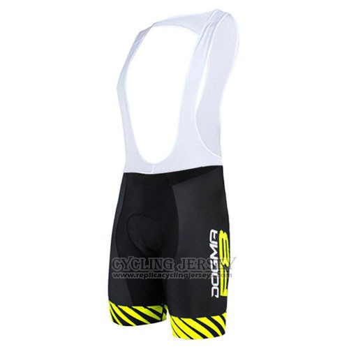 2015 Cycling Jersey Pinarello Black and Yellow Short Sleeve and Bib Short