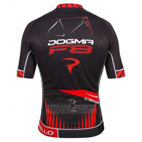 2016 Cycling Jersey Pinarello Black and Red Short Sleeve and Bib Short