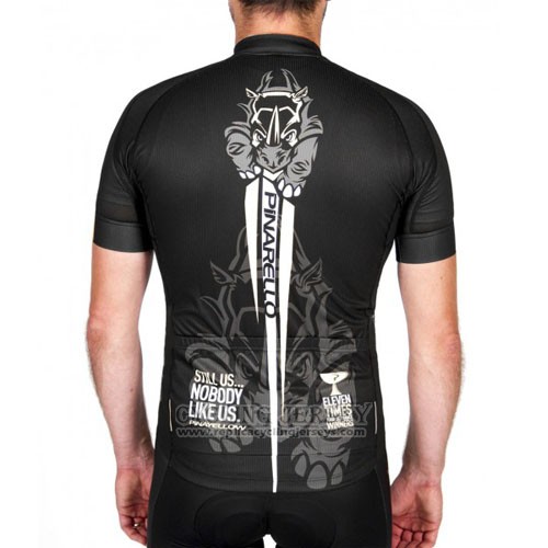 2016 Cycling Jersey Pinarello Black and White Short Sleeve and Bib Short