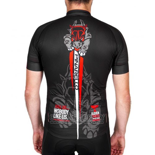 2016 Cycling Jersey Pinarello Red and Black Short Sleeve and Bib Short
