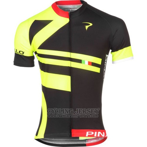 2016 Cycling Jersey Pinarello Red and Yellow Short Sleeve and Bib Short