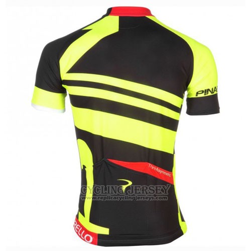 2016 Cycling Jersey Pinarello Red and Yellow Short Sleeve and Bib Short
