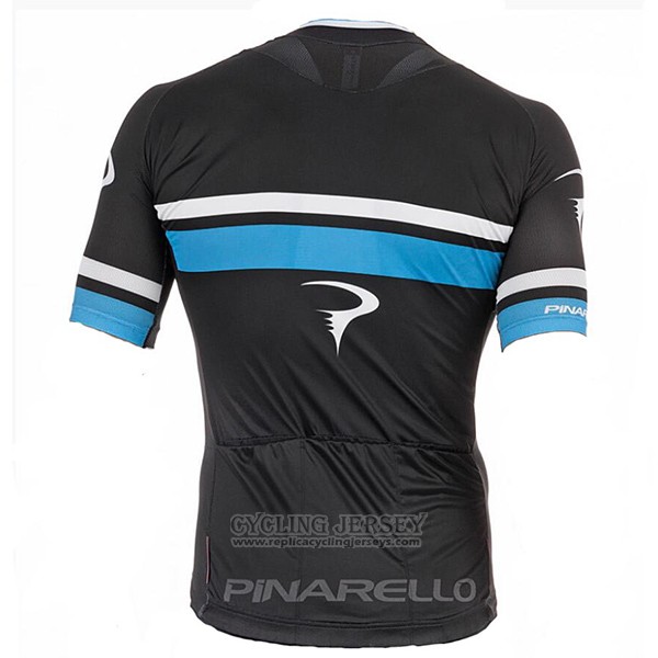 2017 Cycling Jersey Pinarello Black and Blue Short Sleeve and Bib Short
