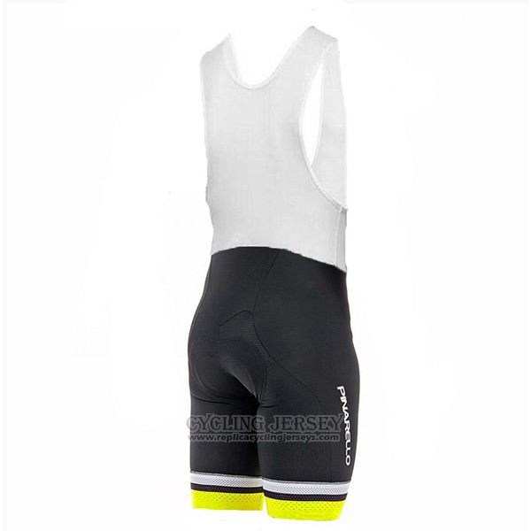 2017 Cycling Jersey Pinarello Black and Yellow Short Sleeve and Bib Short