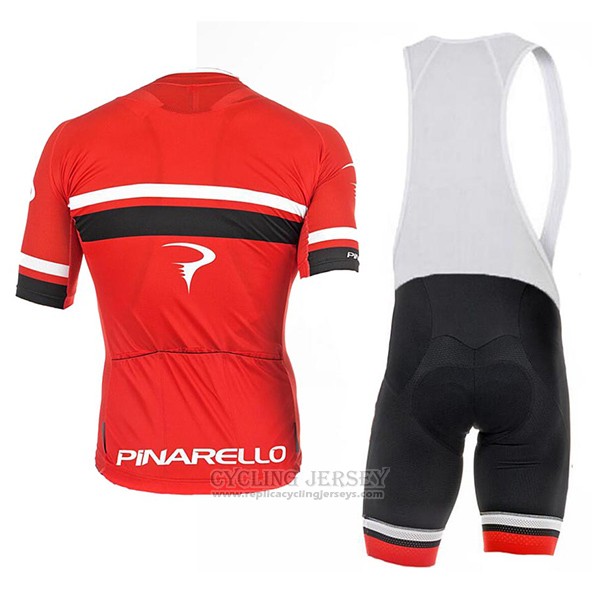 2017 Cycling Jersey Pinarello Red Short Sleeve and Bib Short