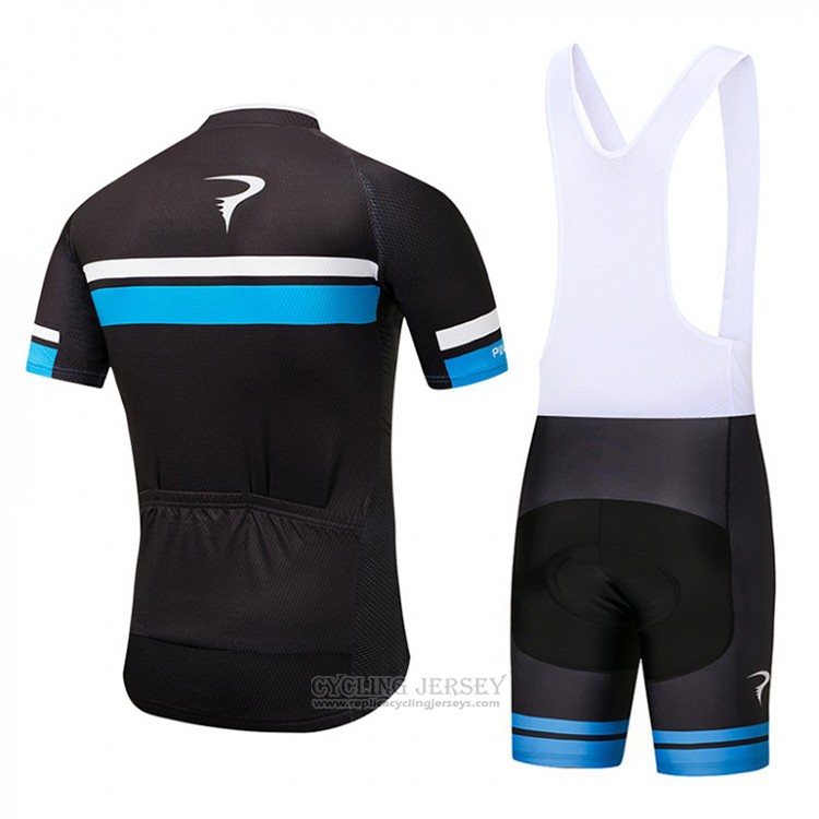 2018 Cycling Jersey Pinarello Black and Blue Short Sleeve and Bib Short