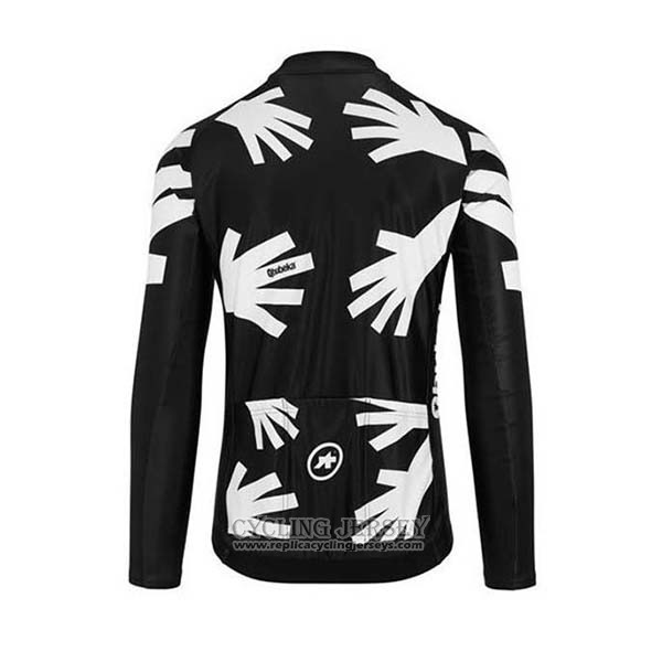 2020 Cycling Jersey Qhubeka Black White Long Sleeve And Bib Tight